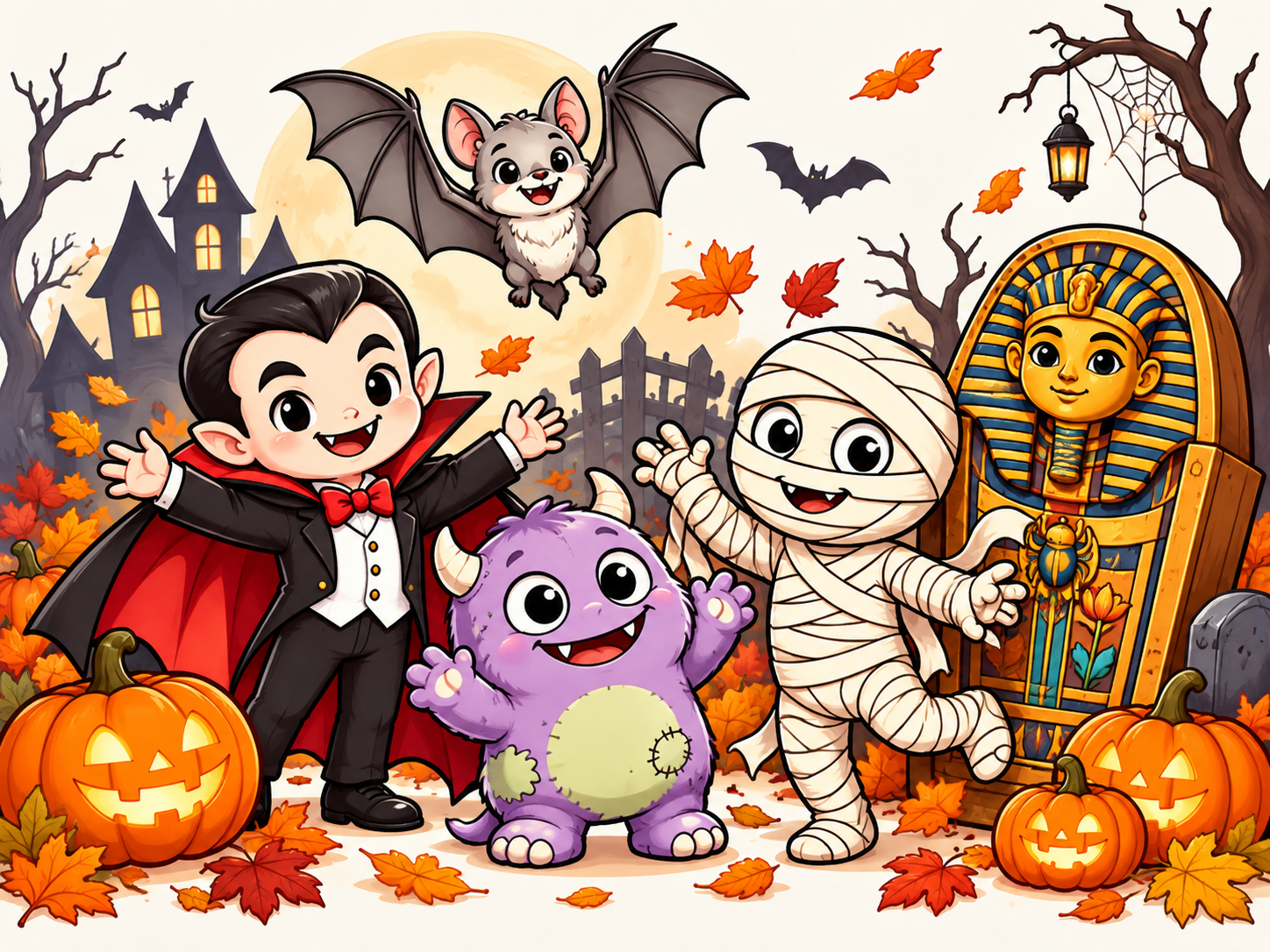 Halloween Friends Maze Adventure – 5 Free Printable 15x15 Mazes